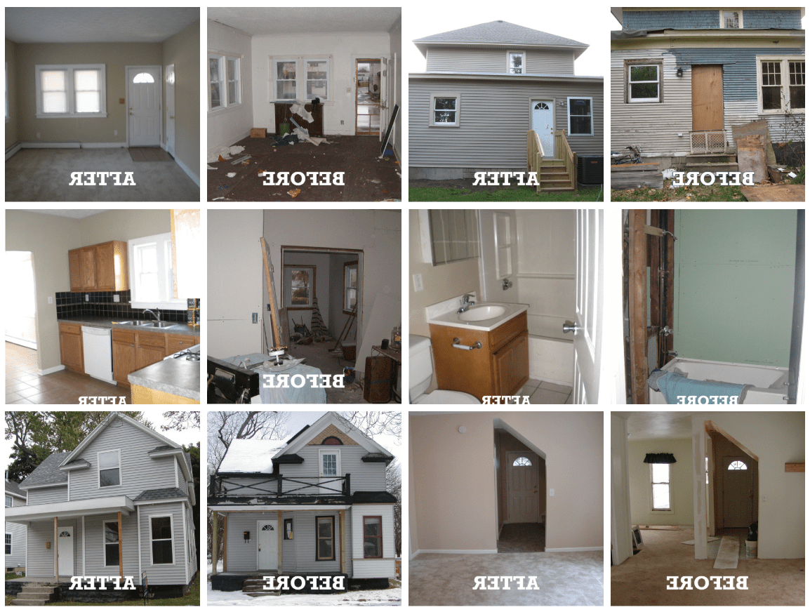 A gallery of before and after images from previous property remodeling projects 365买球官方网站 has done